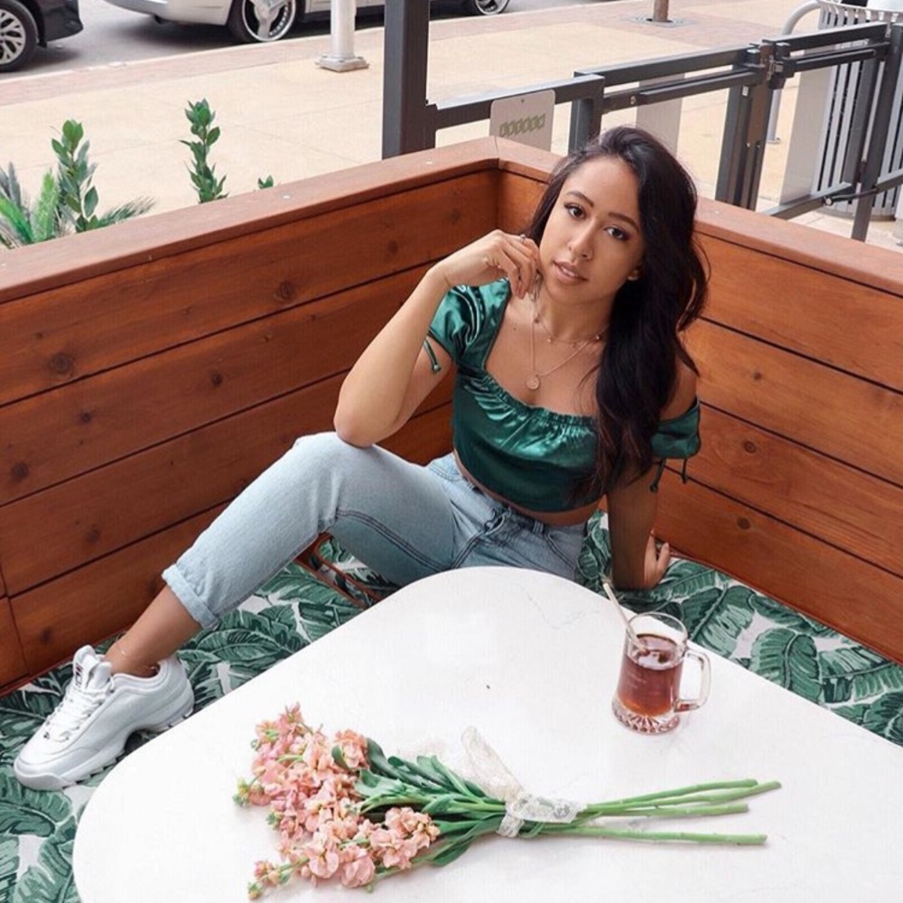 Emerald green crop top